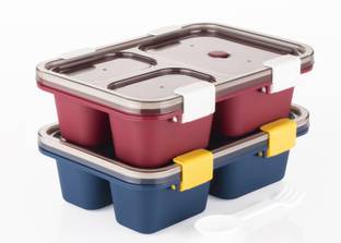 Flipkart SmartBuy Lunch Box for Kids Lunch Box Set - Plastic 3 Compartment Reusable Food Container 1 Containers Lunch Box