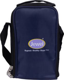 JEWEL Luncheon 4 Plastic Box with Lunch Bag - Blue 4 Containers Lunch Box