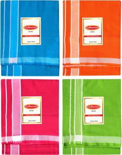 Feather Green Solid Multicolor Lungi
