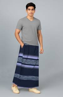 Oasis Hometex Striped Dark Blue Lungi