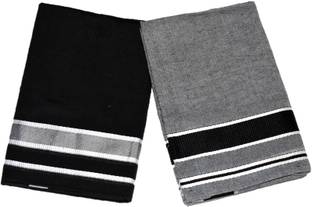 Jishnu enterprises Self Design Black, Grey Lungi