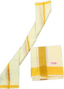 JUPALAW Solid Gold, White Lungi