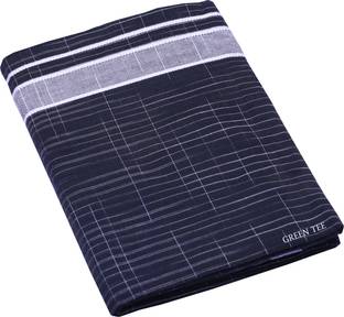 GREEN TEE Checkered Black Lungi