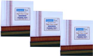 GOWRI TEX Woven White Lungi