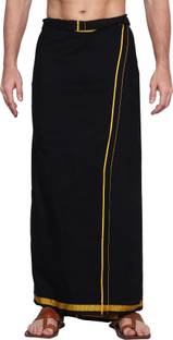 GOWRI TEX Woven Black Lungi