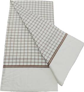 Handloom Checkered White Lungi