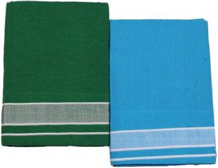 Tharunsha Elite Solid Dark Green, Dark Blue Lungi