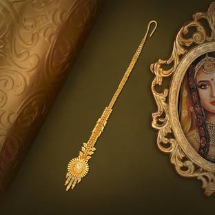 arch fashion Brass Maang Tikka