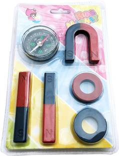DEZIINE 6pcs Science Magnet Set Science Experiment tool for Students Multipurpose Office Magnets Pack of 1