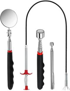 PROBEROS Telescoping Magnet Pickup Tool Set Extendable Claw Grabber Spring Inspection Powder Drain Opener