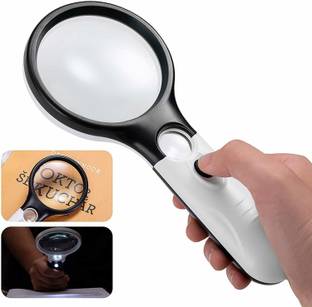 TNEMEC Book and Newspaper Reading, Insect Observation, Classroom Science Glass 3 Led 45 X 3 X 3 led Magnifier glass