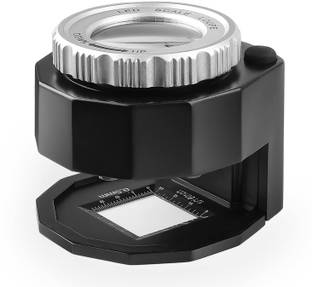 URBAN BOX Jewelers Loupe Magnifier,Adjustable Focal Length Double Optical Lens Loupe 6.1 x 5.6 x 5.1 Jewelers Loupe