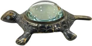 GOLA INTERNATIONAL Antique Replica Royal Decorative Magnifier Brass Frogs Holding Magnifier Perfect for VASTU Correction and Office Table ( Antique Look Alike Rusty Type ) Yes Magnifying Glass