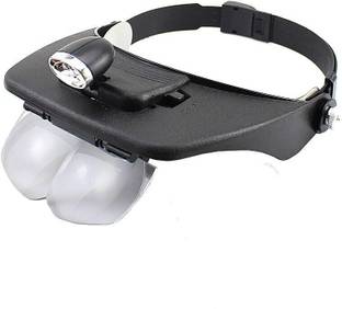 MILLENNIUM Headband LED Head Light Magnifying Glass Loupe 4x Lens 1.2X,1.8X,2.5X,3.5X Magnifier