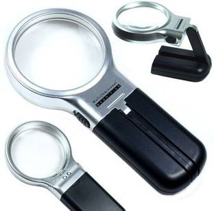 Rangwell 3-in-1 Hand-Held Folding Lighted High-Powered Magnifier 3X magnifying glass