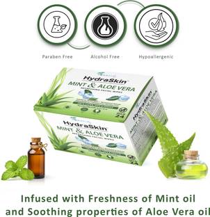 Home Aid Cleansing Face Neck Wipes with Mint &Aloe Vera Refreshing Facial Wipes Pack of 1 Makeup Remover