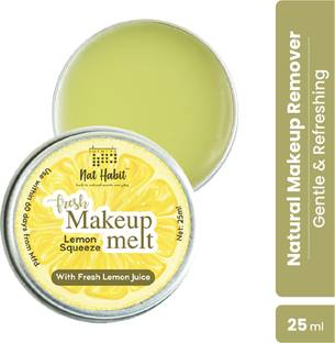 Nat Habit Fresh Lemon Squeeze Makeup Remover|100% Organic Cream| Gentle On Eye Lip & Face Makeup Remover