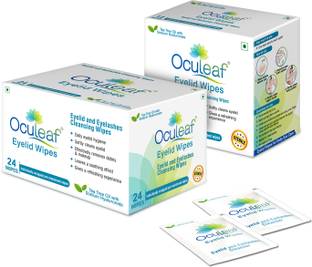 OCULEAF Eyelid Wipes -Natural Tea Tree Oil Makeup Remover -36 Wipes Makeup Remover