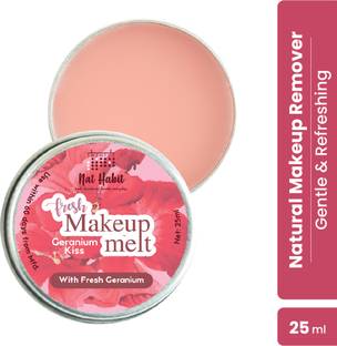 Nat Habit Fresh Geranium Kiss Makeup Remover|100% Organic Cream| Gentle On Eye Lip & Face Makeup Remover
