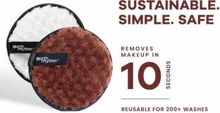 Earth Rhythm Reusable Makeup Remover Cleansing Pads, Removes Face & Eye Makeup (Pack of 2) Makeup Remover