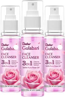 Dabur Gulabari Rose Glow Face Cleanser : 3 in 1 - Cleanse, Moisturise & Refresh Makeup Remover