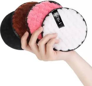 Jus’Be U Makeup Removal Reusable Cleansing Pads, Easily Removes Face & Eye (Pack of 4) Makeup Remover