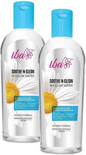 Iba Soothe-n-Clean Micellar Water with Soothing Chamomile Extract, Paraben Free Makeup Remover