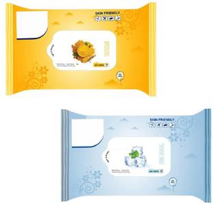 Facejewel Cleansing Moisturising & Soothing Ubtan, Ice Cool Wet Wipes Makeup Remover