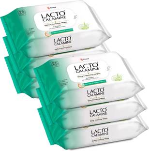 Lacto Calamine Daily Cleansing wipe with Aloe Vera, Cucumber, Vitamin E, Paraben & Alcohol Free Makeup Remover