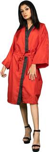 UD PROFESSIONAL Professional Salon, Spy and Parlour Gown for Women (Red-Black) Makeup Apron