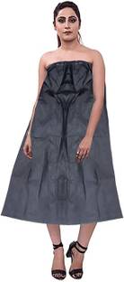 INAYA Pack of 10 - Non Woven Disposable Elastic Facial Gown Hospital Scrub (Black Free Size) Makeup Apron