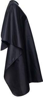 SIYAA Barber Hair Cutting Sheet Apron Cap Waterproof for Women, Men Hairdressing Salon Accessories 1 Pcs (Black) Makeup Apron