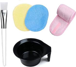 harvis Facial Brush Bowl Kit, 2 Face Cleaning Sponges, Facial Headband