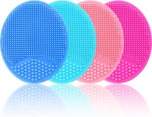 EZYKART 2-in-1 Face Scrubber & Soft Silicone Baby Hair Washer Brush Combo