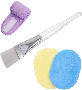CUVLY Face Pack Brush and Face Cleaning Sponge Facial Headband for Women (Pack of 1) Makeup Headband