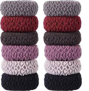 THE MAXIM Damage for All Types of Hair (Pack of 12) (Black) (Multicolor) Rubber Band