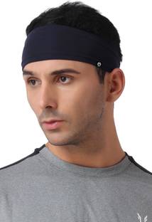 Bismaadh Unisex Running Headband for Cycling,Fitness Workout Stretchy Hairband Navy Blue Makeup Headband