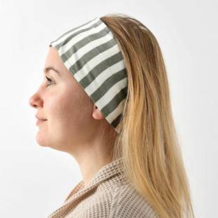 IKEA 00542776(Headband with nylon fastener, white/grey-green) Makeup Headband