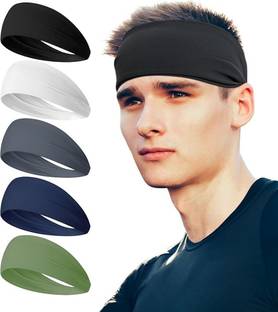 Aryan Hosiery Headbands for Men Women (5Pack), Running Headbands Moisture Wicking Workout Makeup Headband
