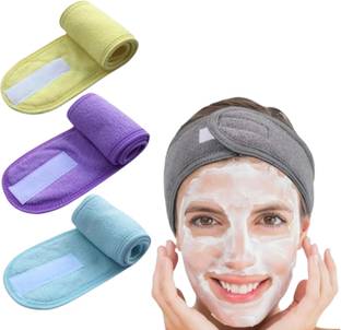 MYYNTI 3PC Facial Women Makeup Hairband|Towel Cloth With Adjustable For Washing Face Makeup Headband