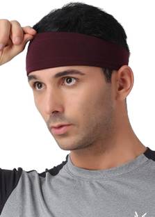 TKSA STYLE Headbands Men Women Running Gym Yoga Workout Maroon Makeup Headband