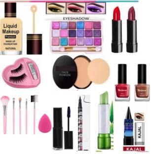 lately eyeshadow with eyeliner mascara kajal lipstick nail polish eyelash & compact