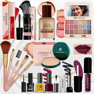 CurlyTales Multi-Purpose Makeup Kit Gift Set Makeup Essential Starter Kit For Girls-CT#300