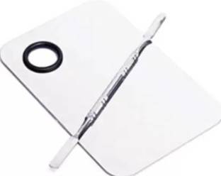 feelhigh Tainless Steel Makeup Mixing Blending Palette With Spatula