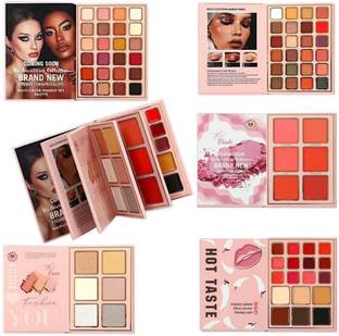 LOVE HUDA Makeup Book Waterproof All In 1 Blusher, Highlighter, Eyeshadow, Eyebrow Palette Highlighter