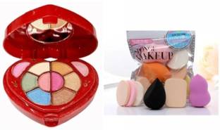 Ashyra Heart Shape Makeup Kit with 6in1 Puff for Makeup