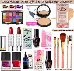 M L Markline Insta Beauty Makeup Kit of 16 Makeup Items AK06