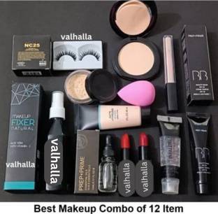 Valhalla 12 items makeup combo primer fixer compact powder foundation concealer
