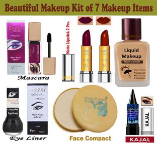 Syzol Budget Friendly Unique Quality makeup kit with 7 Makeup Items AH11