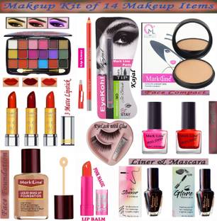 M L Markline Ultra Glam Up Makeup Kit of 14 Makeup Items AJ10